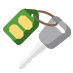 Icon of a key and keychain