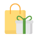 Icon of shopping bag and present